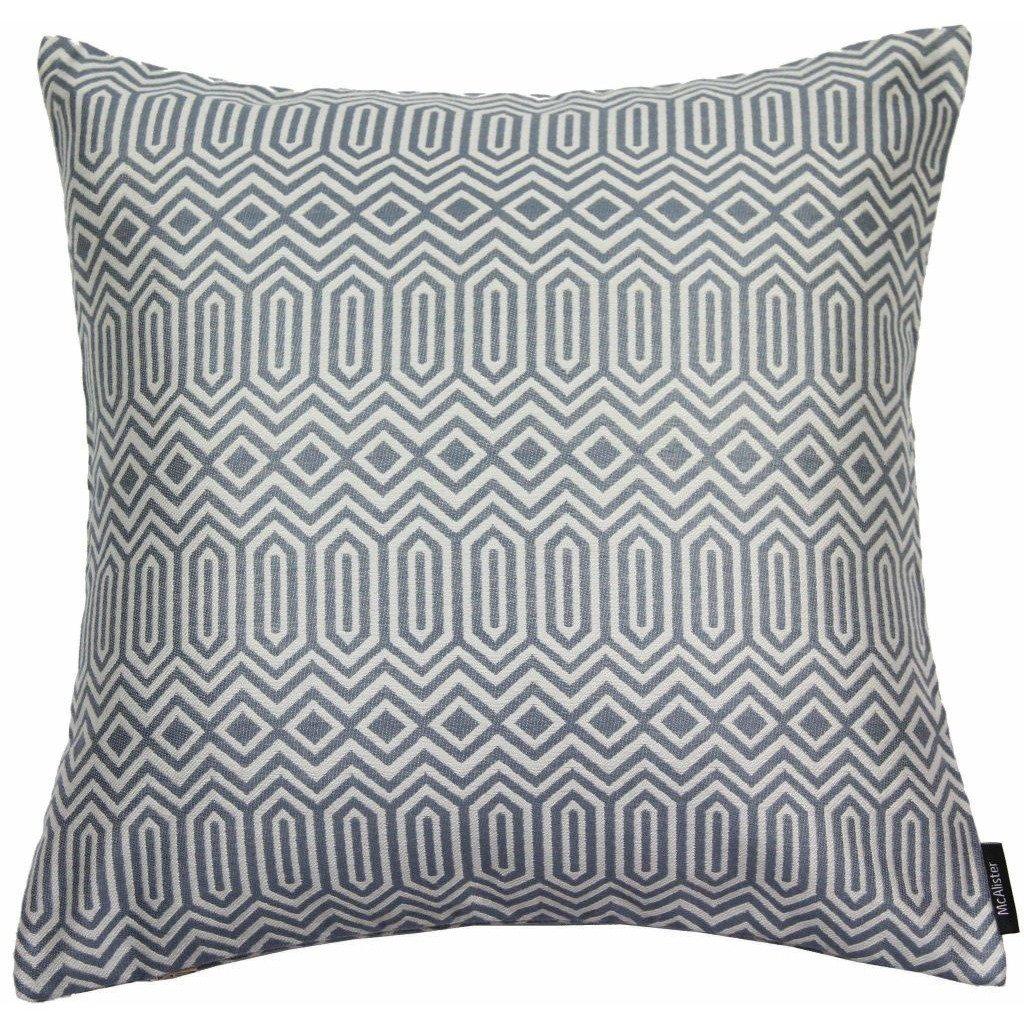 McAlister Textiles Colorado Geometric Blue Cushion Cushions and Covers Cover Only 43cm x 43cm 