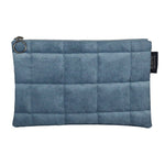 Charger l&#39;image dans la galerie, McAlister Textiles Square Pattern Blue Velvet Makeup Bag - Large Clutch Bag 
