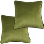 Charger l&#39;image dans la galerie, McAlister Textiles Matt Lime Green Velvet 43cm x 43cm Piped Cushion Sets Cushions and Covers Cushion Covers Set of 2 
