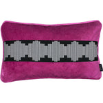 Charger l&#39;image dans la galerie, McAlister Textiles Maya Striped Fuchsia Pink Velvet Pillow Pillow Cover Only 50cm x 30cm 
