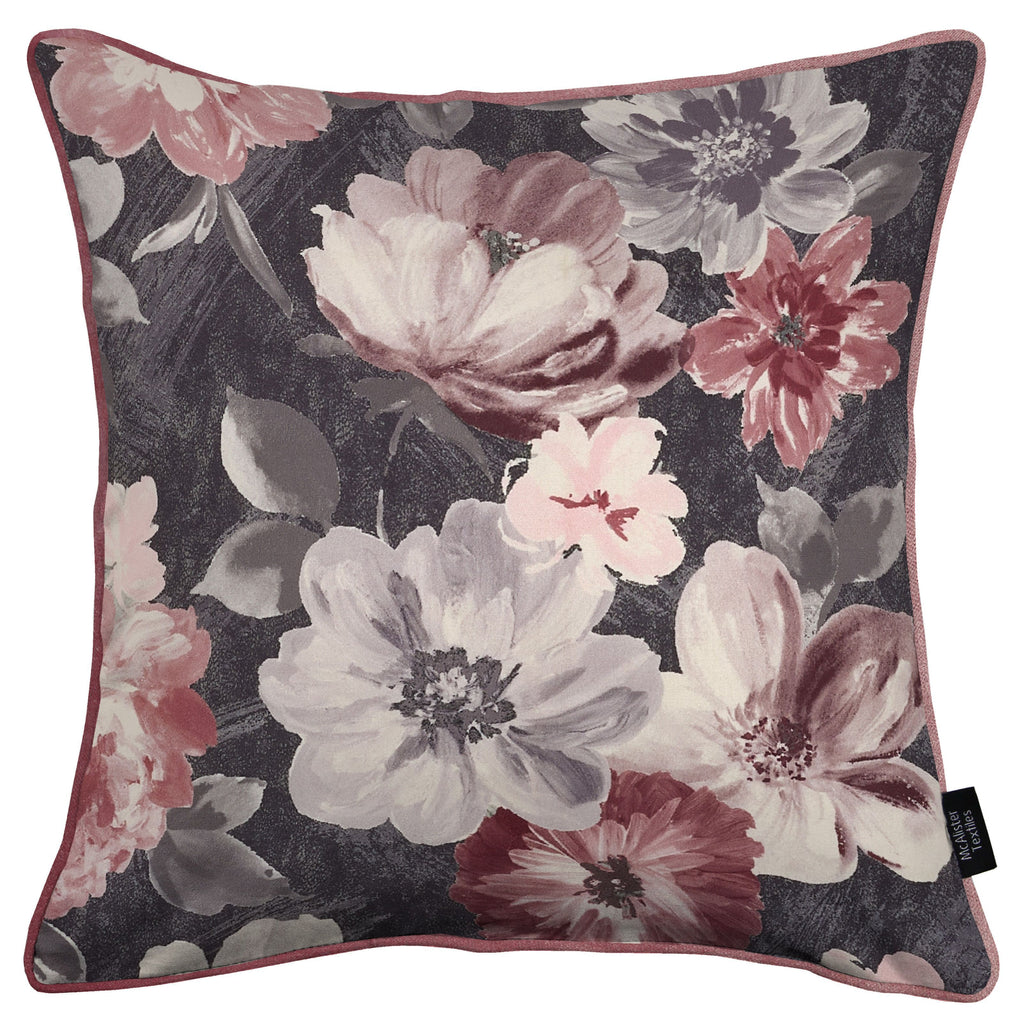 McAlister Textiles Camilla Grey, Pink and Purple Cushion Cushions and Covers Cover Only 43cm x 43cm 