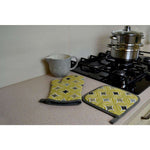 Charger l&#39;image dans la galerie, McAlister Textiles Laila Yellow Cotton Print Oven Mitt Kitchen Accessories 
